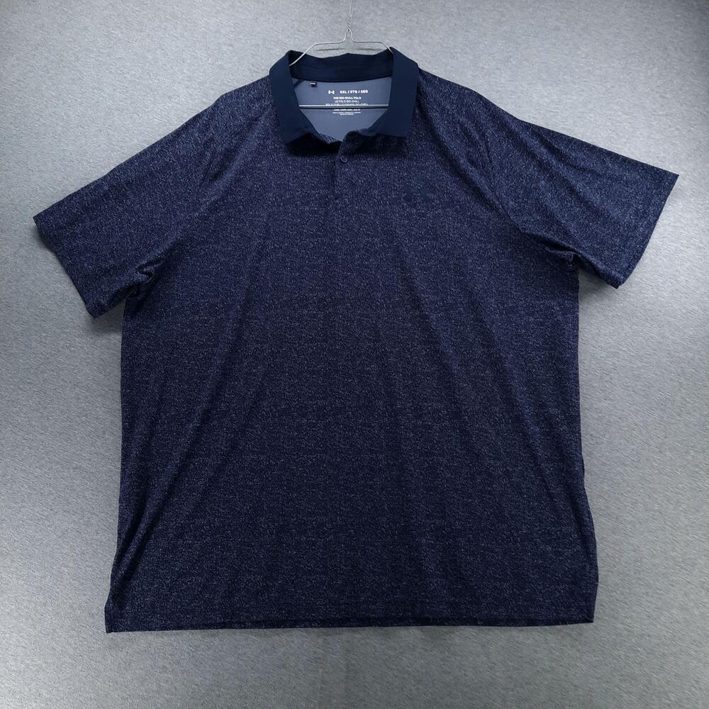 Under Armour Iso-Chill Polo Shirt Mens 2XL Blue Golf Performance Stretch